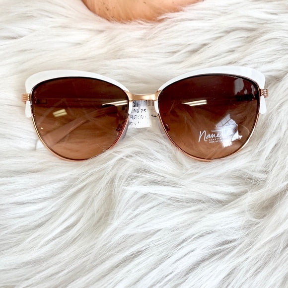 NANETTE LEPORE Sunglasses Women Nanette NN124 Sleek CAT-EYE with 100% Uv Protection 58 MM