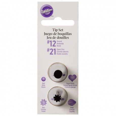 WILTON Baking Tip Set #12 #21 418-2112