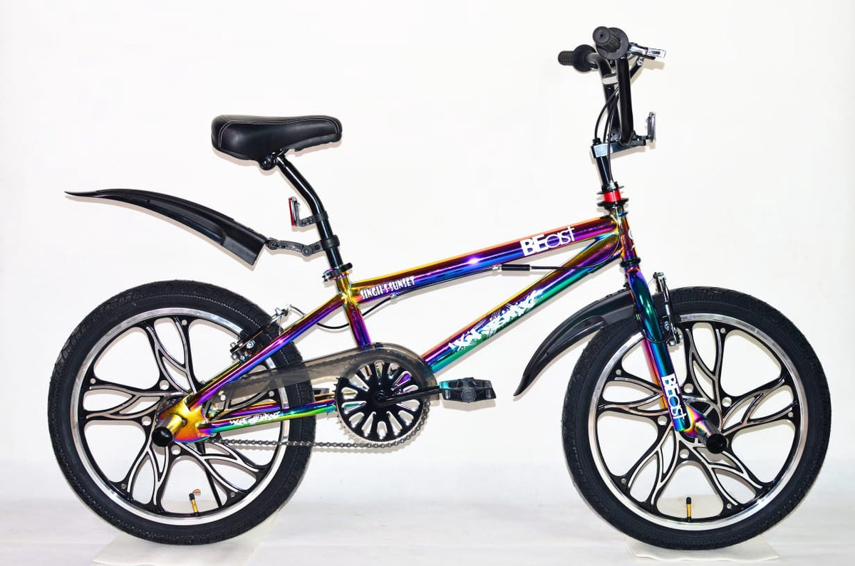 SINGH'S SUNSET Bicycle 20" Singh SS-FREESTYLE-MAG Stunts Street Bmx Rainbow Frame Beast Mag Rim