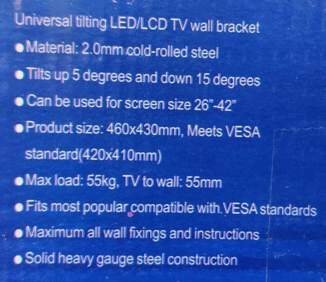 POLAR TV Wall Bracket 26"-42" RYD9837