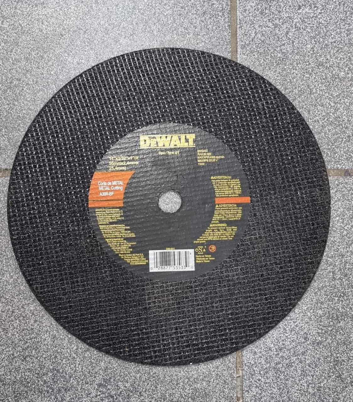 DEWALT Disc 14" X 3/32" DIS-041 Metal Cutting