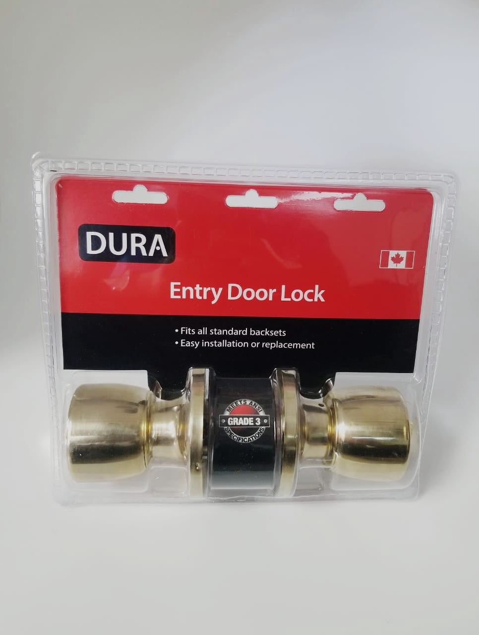 DURA Lock Entry Knob Pb #5932ET/PBVP