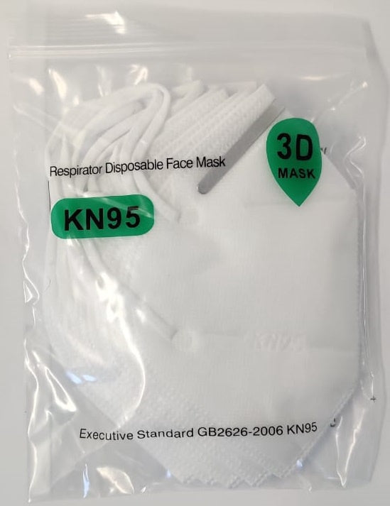 Face Mask KN95 5PCS Pack 3D GB2626-2006