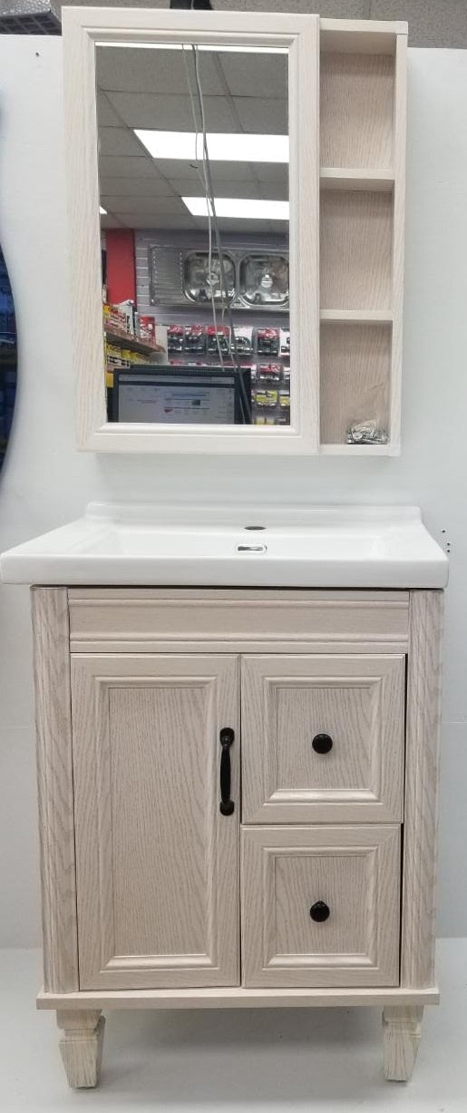 Bathroom Cabinet #9350-60 with Sink and Mirror 60X48X64 CM