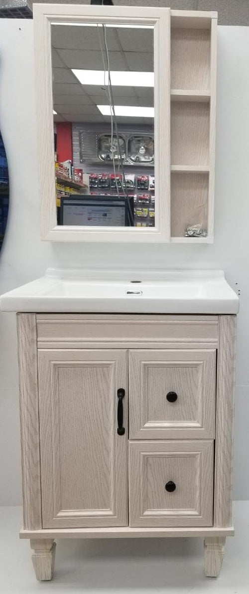 Bathroom Cabinet #9350-60 with Sink and Mirror 60X48X64 CM