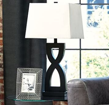 ASHLEY Table Lamp Signature Design Amasai Set of 2 Modern Base Black L243144