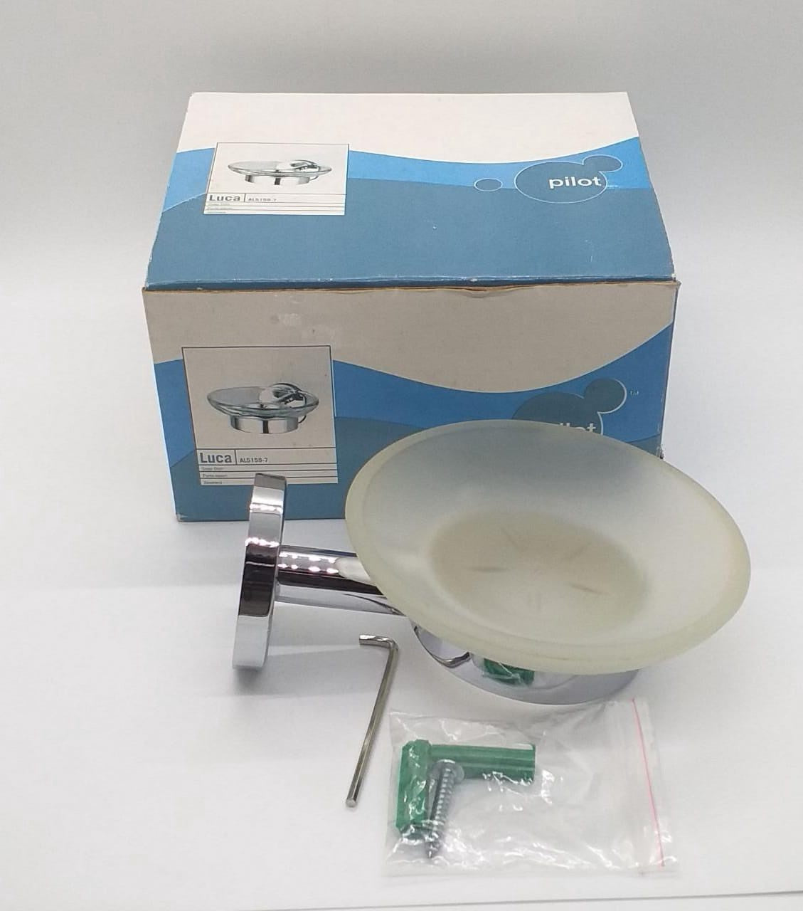 PILOT Soap Dish Nickle W/GLAS AL5159-7