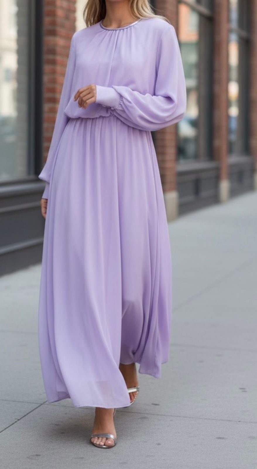 Dress Lined Lilac Cuff
