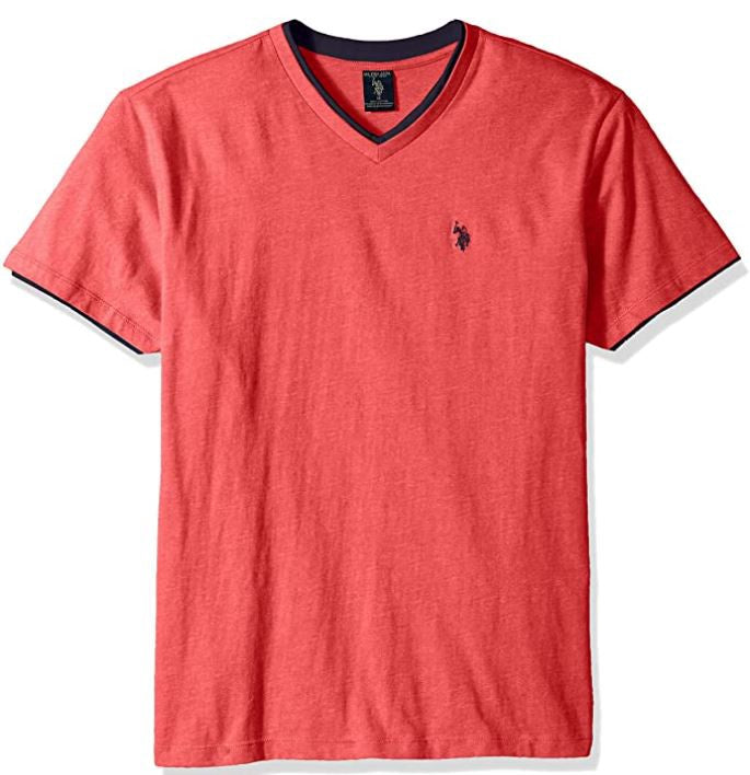 US POLO ASSN. Men T-SHIRT Us Polo V-NECK Red