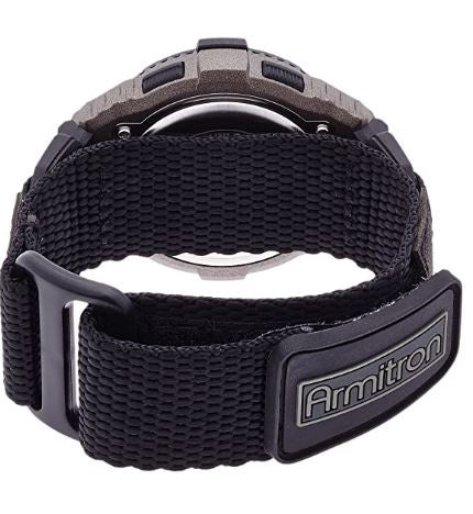 ARMITRON Watch Sport Men's 40/8330BLK Brown Accented Digital Chronograph Black Nylon Strap
