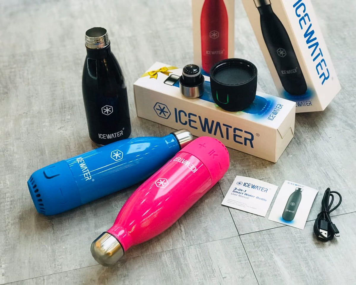 GENERIC Water Bottle Smart 3IN1 17OZ 500ML Icewater with Bluetooth Speaker and LED Light Music Box