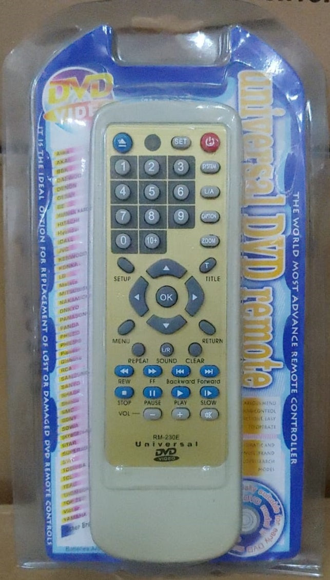 UNIVERSAL Remote RM-230E for Dvd