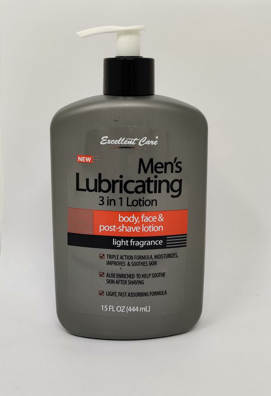 DOVE Excellent Care Men's Lubricating 3IN1 15FL 444ML Lotion Body, Face & POST-SHAVE Lotion Light Fragrance