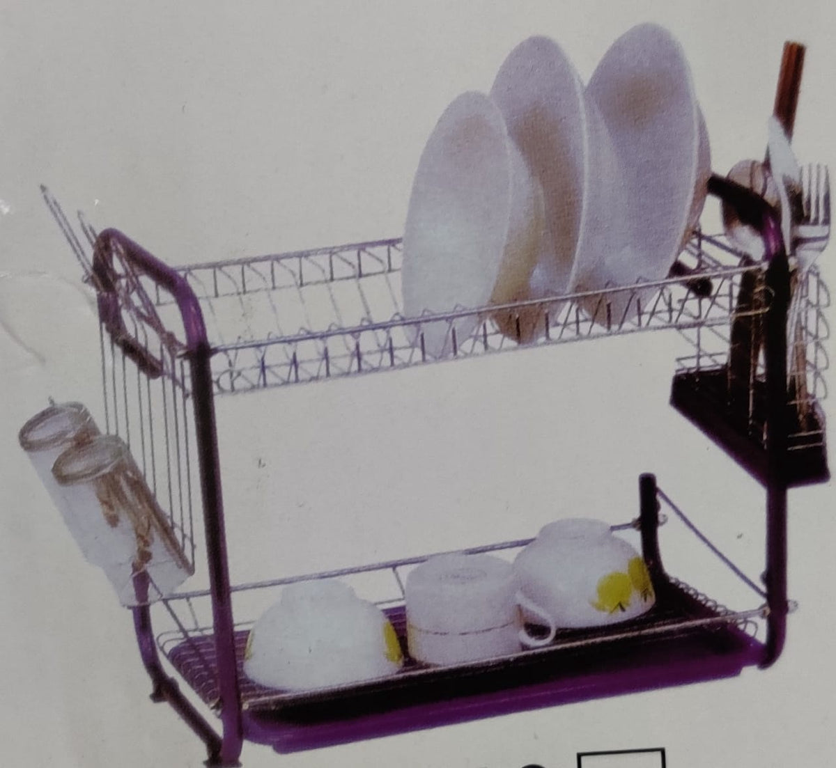 Dish Rack 2 Layer JC-1608 Purple