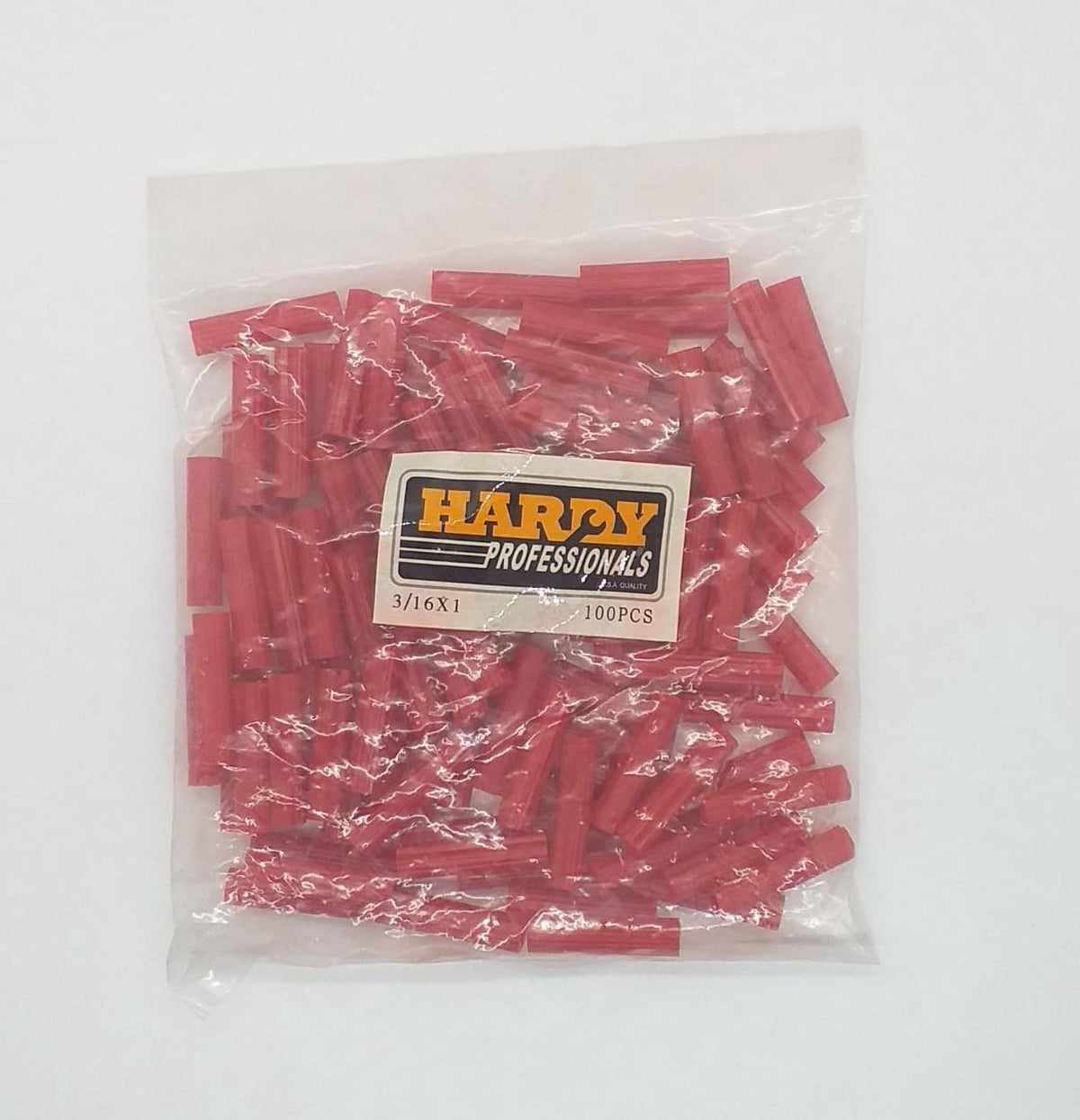Wall Plug Red 3/16 X 1" 100PCS Pk