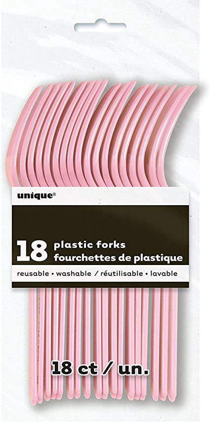 UNIQUE Party Plastic Forks 18PCS Pack