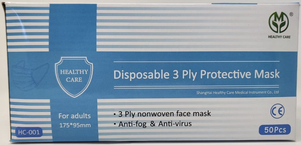 Face Mask Disposable 50PCS Pack Healthy Care HC-001