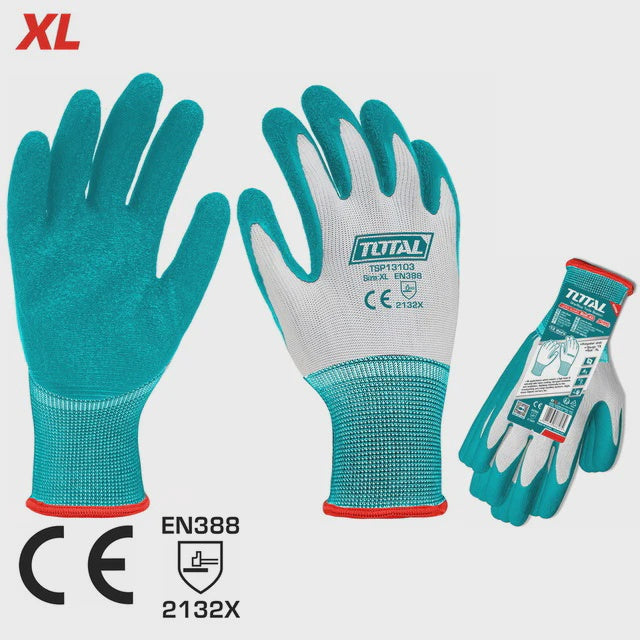 TOTAL Gloves Latex TSP13103 Xl