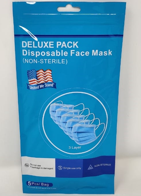 Face Mask 5PCS Pack Deluxe NON-STERILE Beixikang