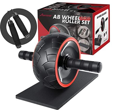 MOVTOTOP Gym Ab Wheel Roller 2 IN 1 Set