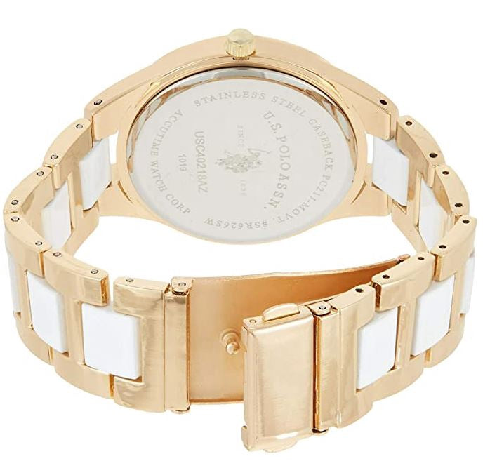 US POLO ASSN. Watch Women U.s. Polo Assn. ANALOG-QUARTZ with Alloy Strap, White 19 USC40218AZ