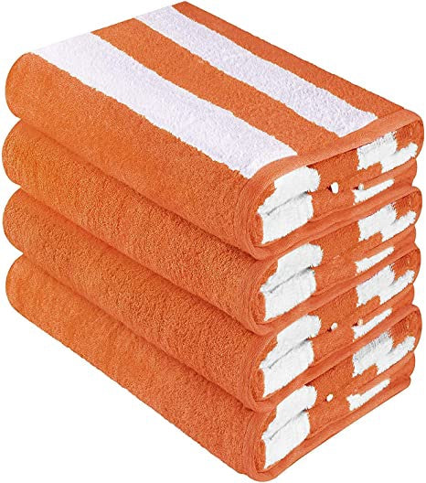 UTOPIA Towel Premium Cotton Orange Stripe (1PC)
