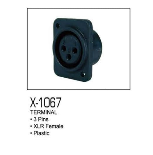 STUDIO Z Plug Chass Xlr Female 3-PIN X-1067 Plastic