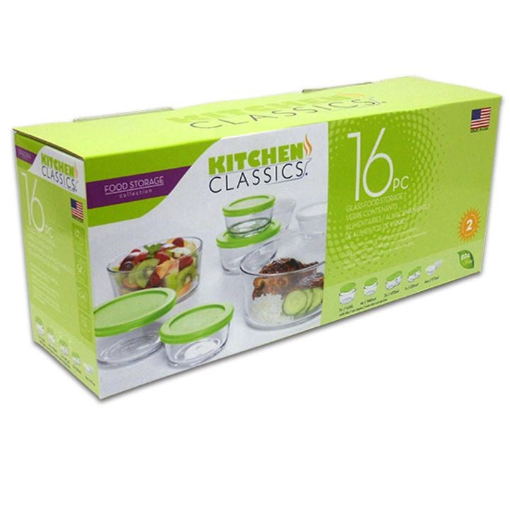 KITCHEN CLASSIC Dish Set Glass 16PCS 92206L1B Bowl