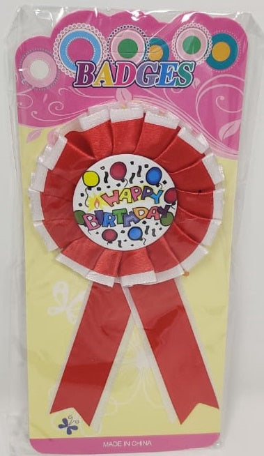 Party Birthday Ribbon Badge WS913