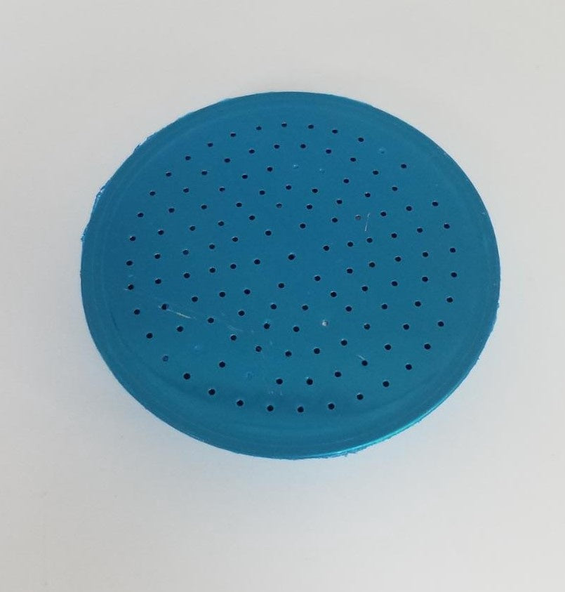 Shower Rose 1/2" X 3 1/2" Nickle Round Blue