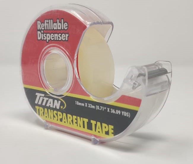 TITAN Tape Transparent 0.71" X 36.09 Yds with Dispenser