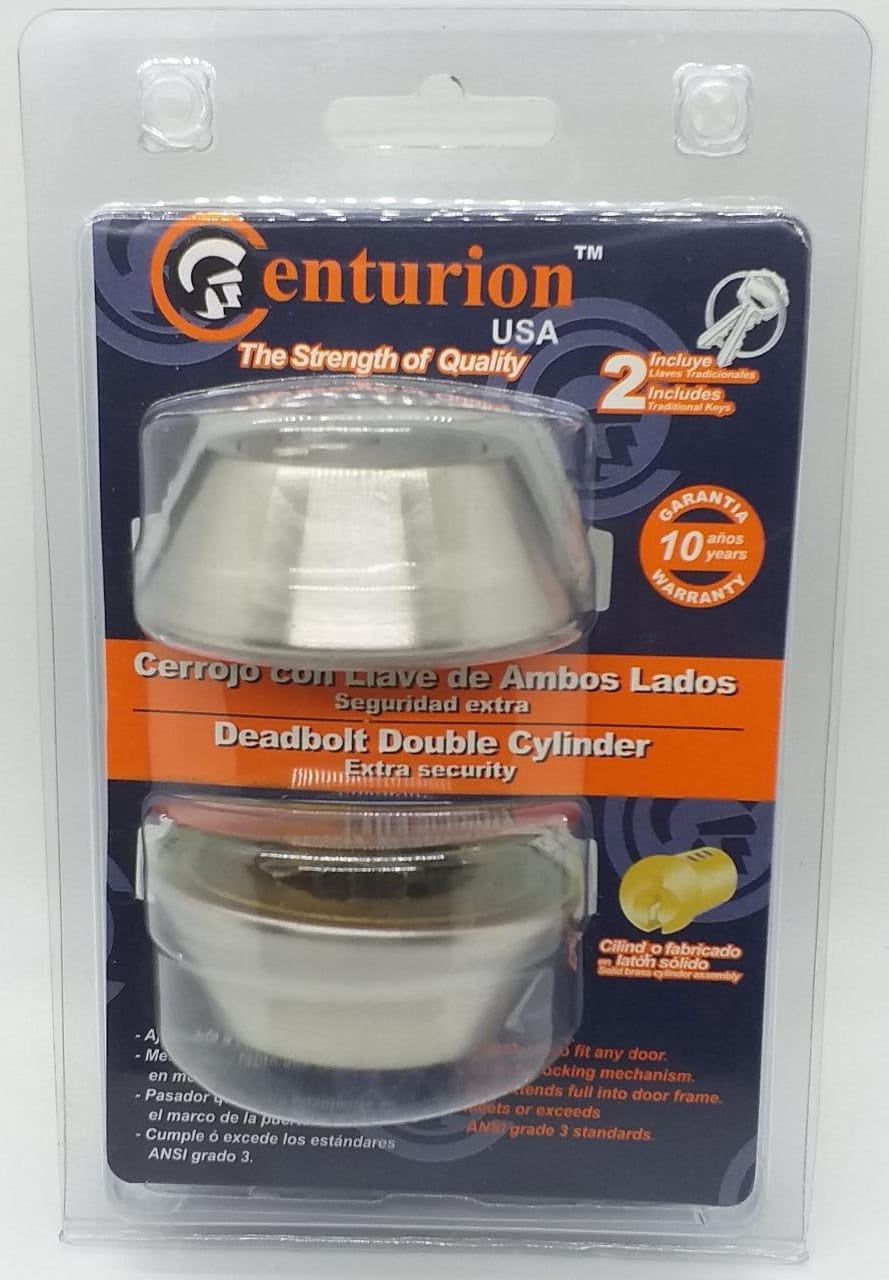CENTURION Lock Deadbolt Double ID102SS S/STEEL