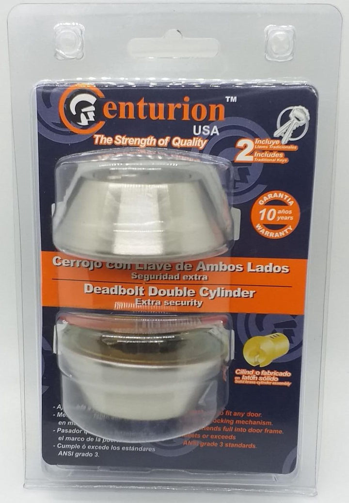 CENTURION Lock Deadbolt Double ID102SS S/STEEL
