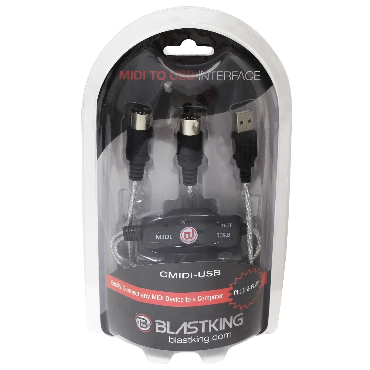 BLASTKING Cable Midi to USB Interface IBKE-CMIDI-USB