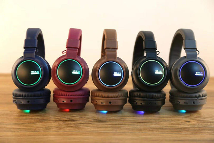 GENERIC Headphones MS-K20 Wireless LED Light Deep Bass Bluetooth