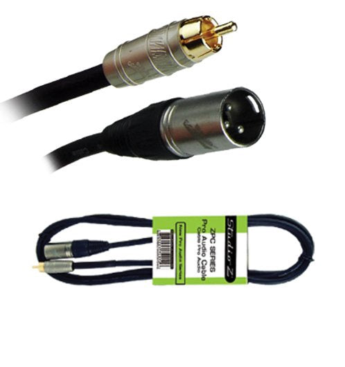STUDIO Z Lead Xlr Male to Rca Male 6' ZPC-24XMRCA-6