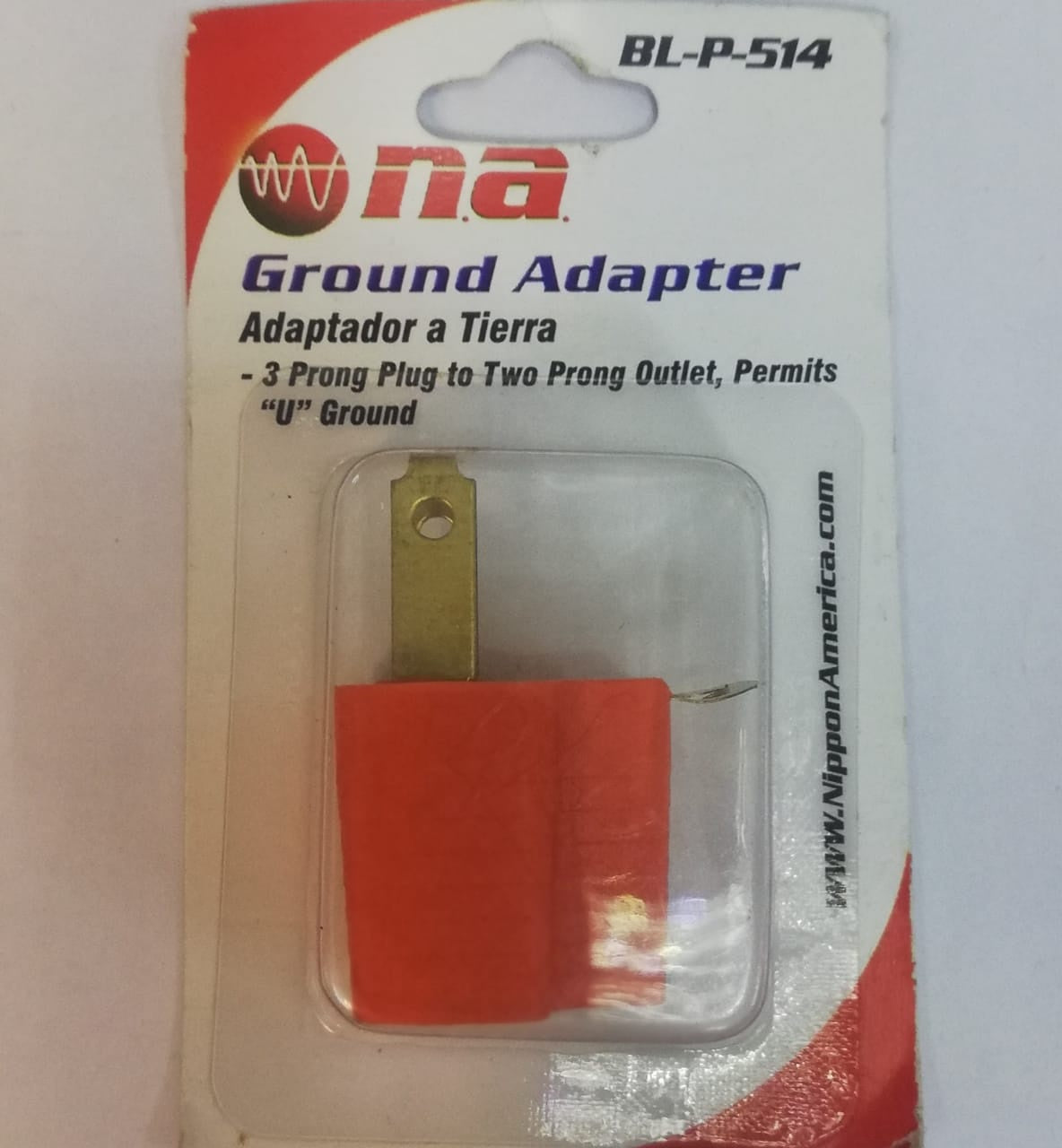 NIPPON AMERICA Adaptor 3 Pin - 2 Pin BL-P-514 Orange Na