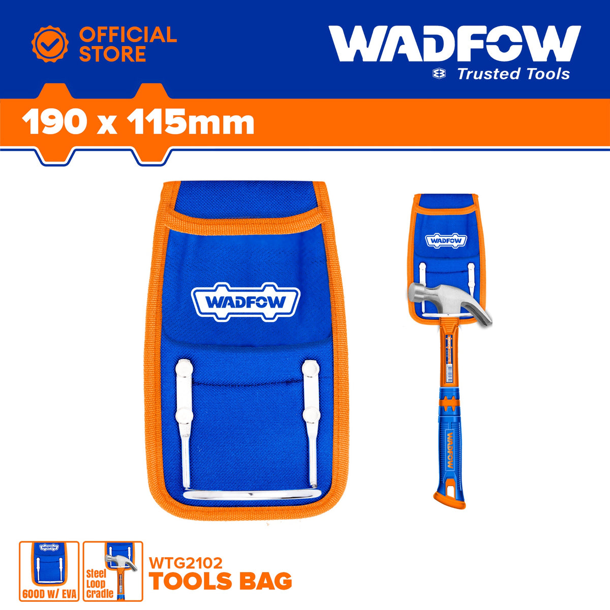 WADFOW Tool Belt Bag Only WTG2102 Use with Belt WTG1100