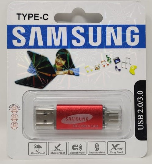 GENERIC Computer Flash Drive 32GB USB 2.0/3.0 USB & TYPE-C USB Ports