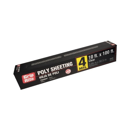 Construction Plastic 4MIL Grip Rite Clear