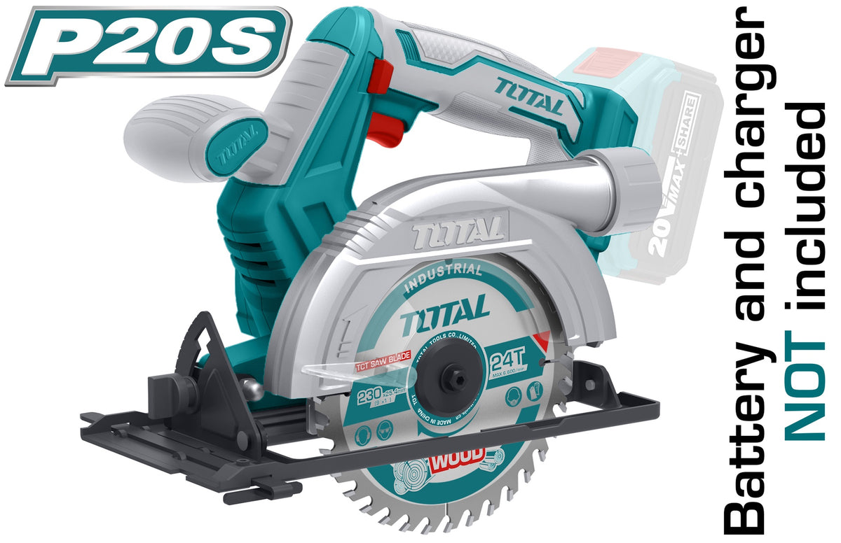 TOTAL Saw Circular TSLI1401 Cordless LITHIUM-ION Battery 20V