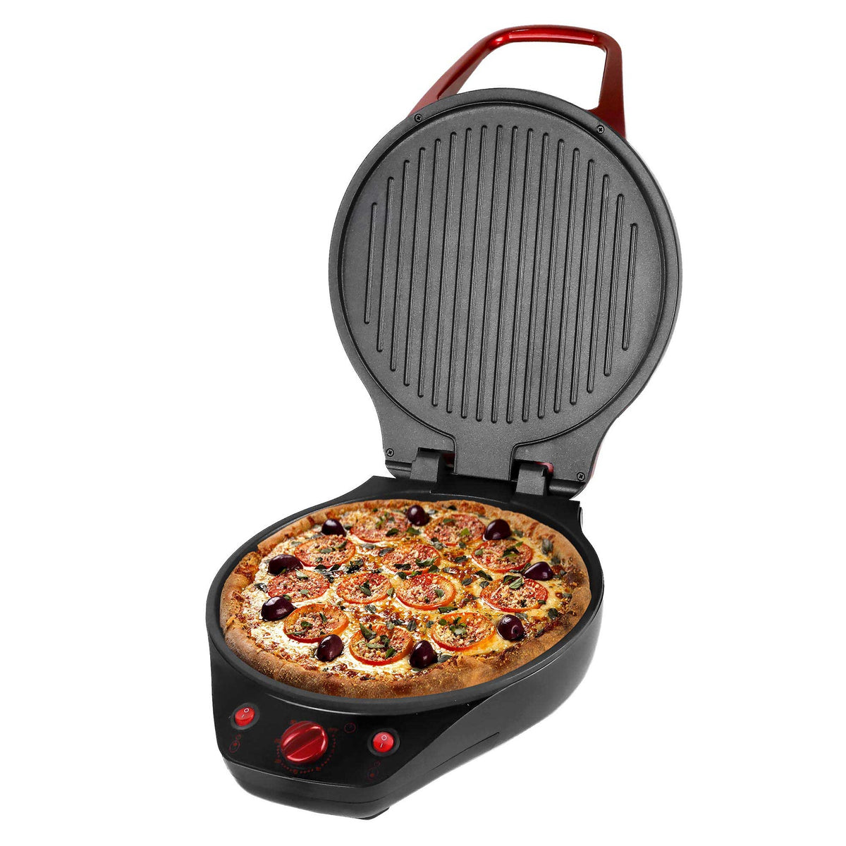 BRENTWOOD Pizza Maker TS-124R 12" Grill Red