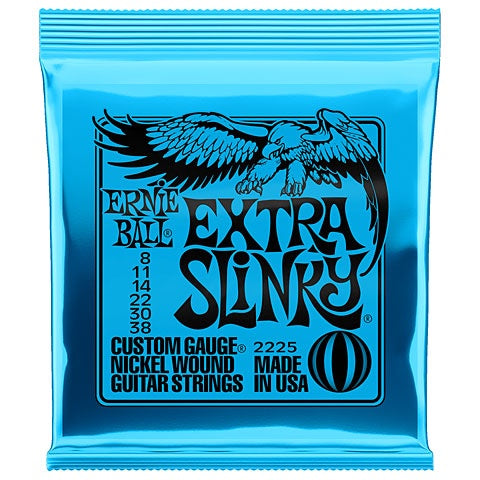 ERNIE BALL Guitar String Extra Slinky 2225 P02225 8-38 Custom Gauge Nickel Wound