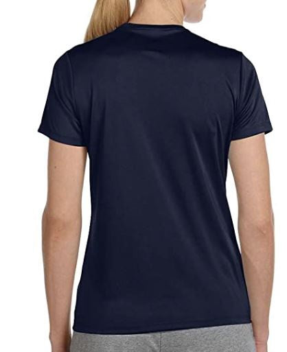 HANES Women Tshirt Round Neck Cool Dri Navy