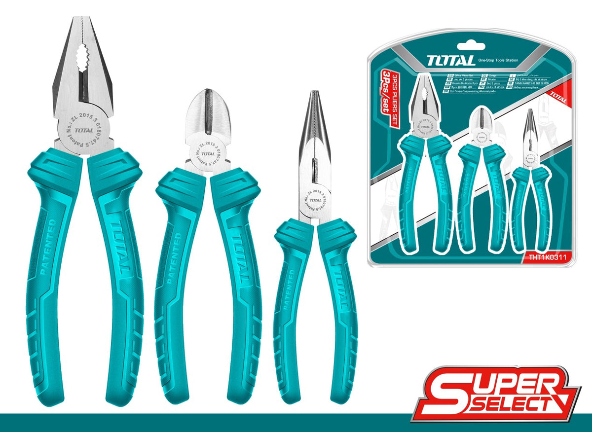 TOTAL Pliers 3PCS Combination THT1K0311
