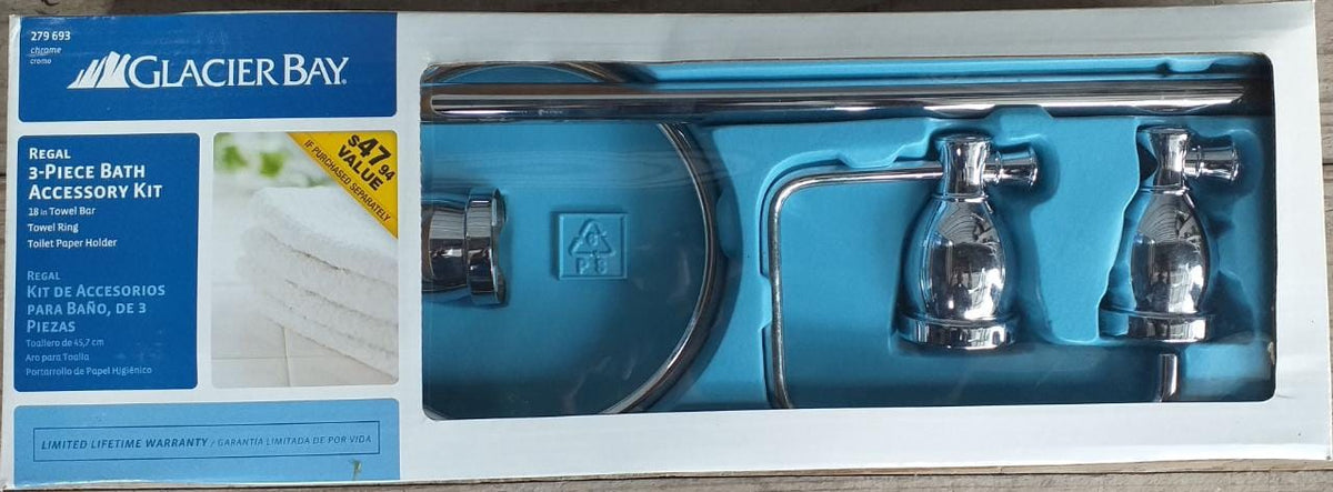 GLACIER BAY Bathroom Set 3PCS 279 693 Regal Chrome