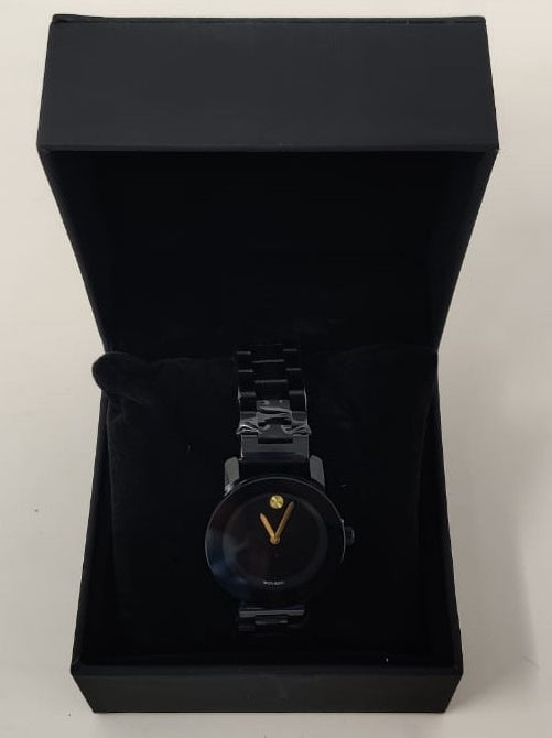 GENERIC Watch Fashion Women Black with Metal Strap Broad