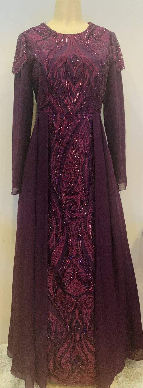 NURLA Dress Evening Plum