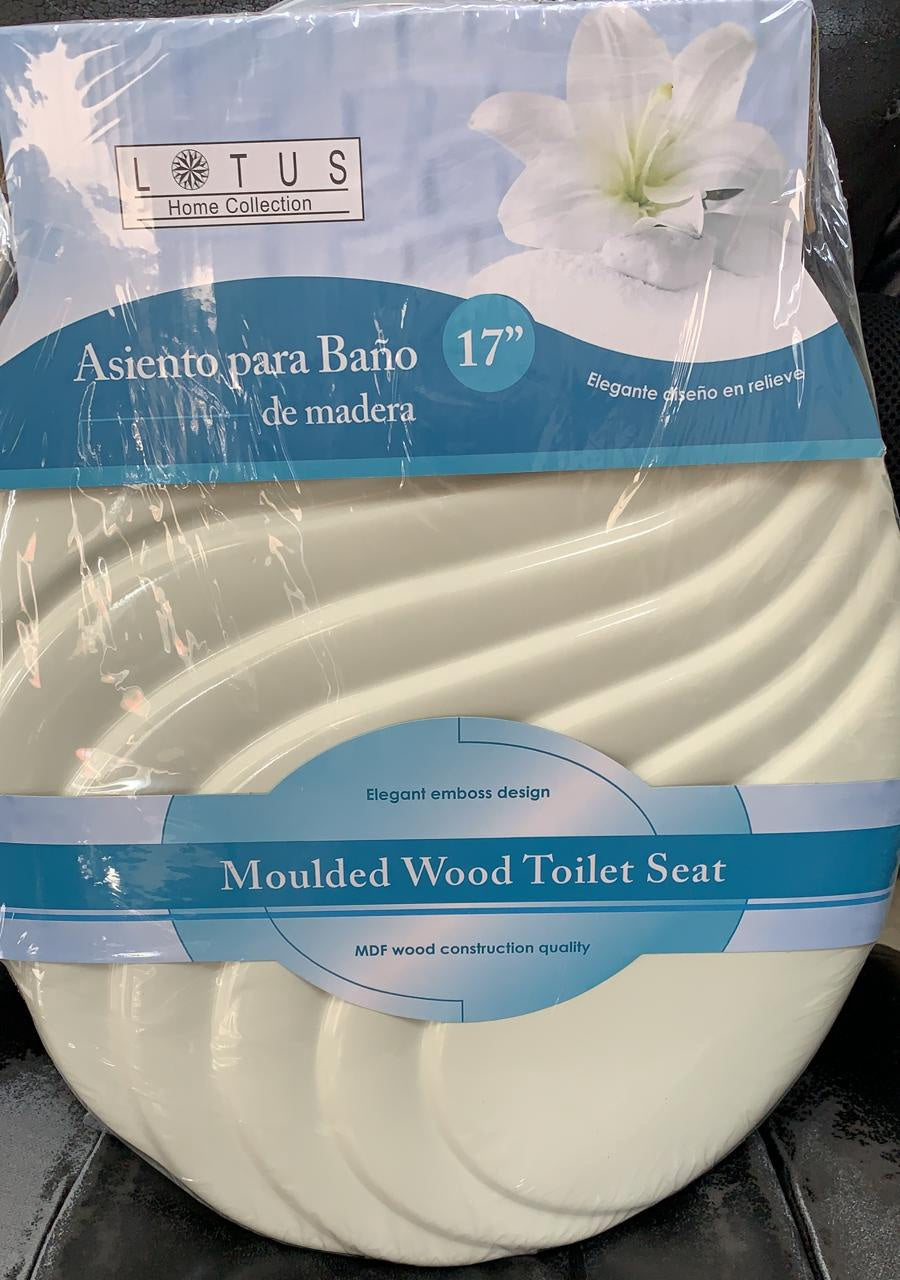 LOTUS Toilet Seat Wood #LT-7051B W/WAVE Beige