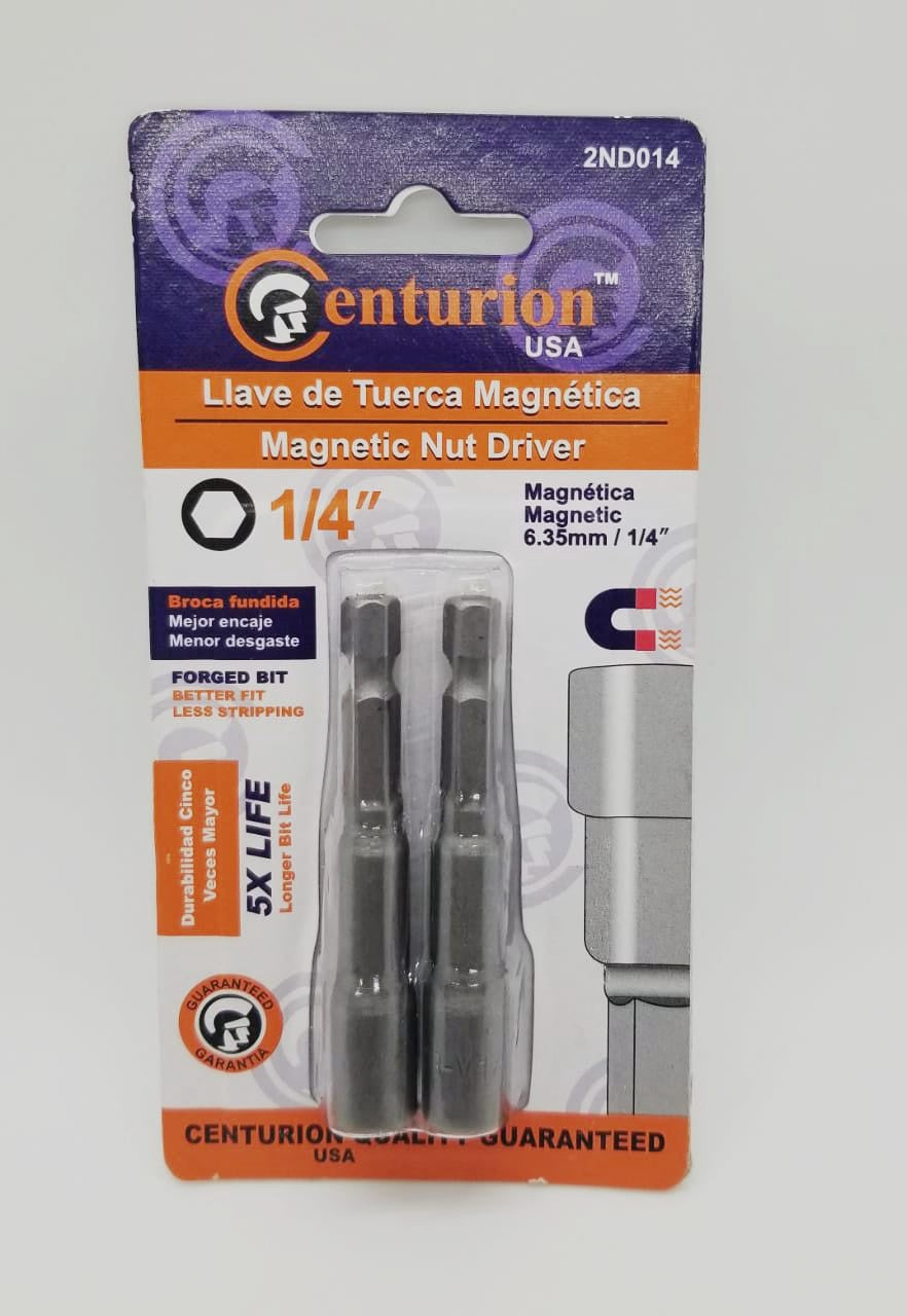 CENTURION Nut Driver 1/4" 2PC Magnetic 2ND014